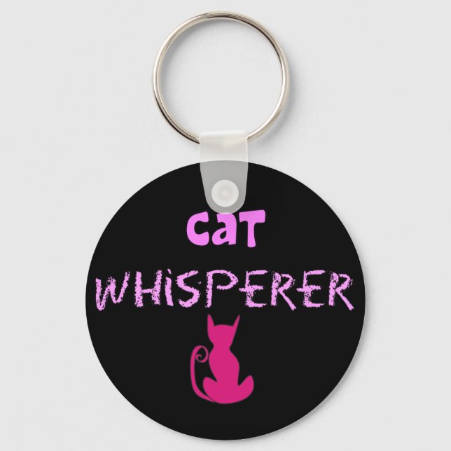 "Cat Whisperer" Cat Lover Geschenke Schlüsselanhänger (Vorderseite)