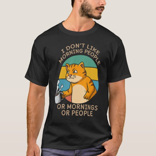 Cat Whisperer Drinking Coffee Caffeine Drinker T-Shirt (Vorderseite)