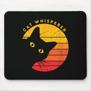 Cat Whisperer - Funny Sarcastic Cat Kitten Pun Lov Mousepad