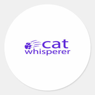 Cat Whisperer T Shirt Geschenk für Katzen Liebhabe Runder Aufkleber