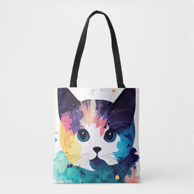 Cat Wild Nature Animal Color Art Malerei (Vorderseite)