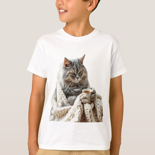 Cat Winter Tee genießen (Vorderseite)