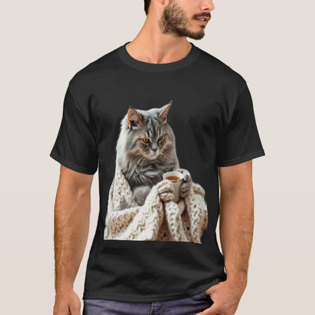 Cat Winter Tee genießen (Vorderseite)