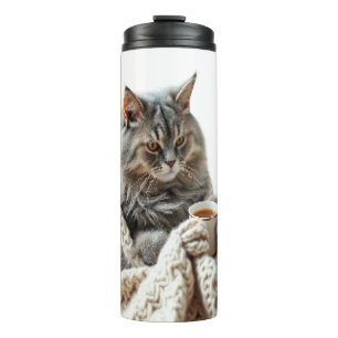 Cat Winter Tee genießen Thermosbecher