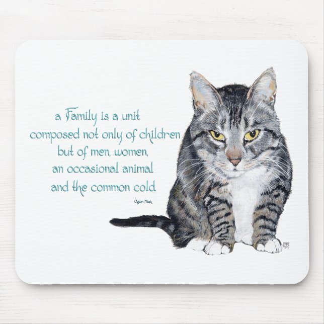 Cat Wisdom - Familiendynamik Mousepad (Vorne)