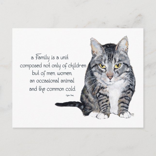 Cat Wisdom - Familiendynamik Postkarte (Vorderseite)