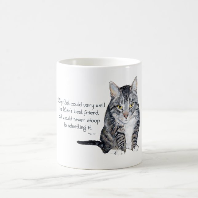 Cat Wisdom - und Freundschaft Kaffeetasse (Mittel)