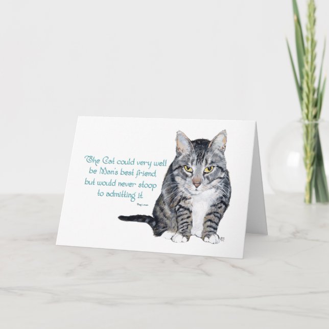 Cat Wisdom - und Freundschaft Karte (Vorderseite)