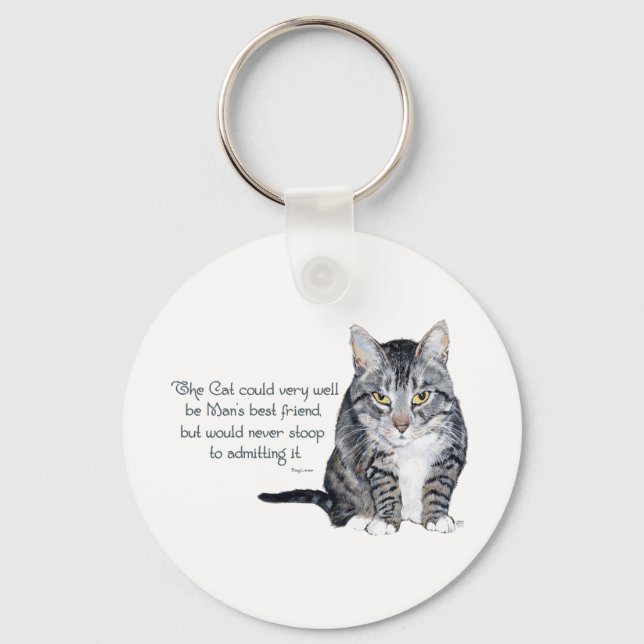 Cat Wisdom - und Freundschaft Schlüsselanhänger (Vorderseite)