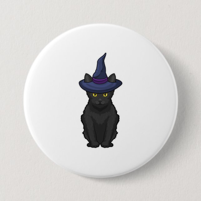 Cat Witch Button (Vorderseite)