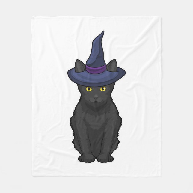 Cat Witch Fleecedecke (Vorderseite)