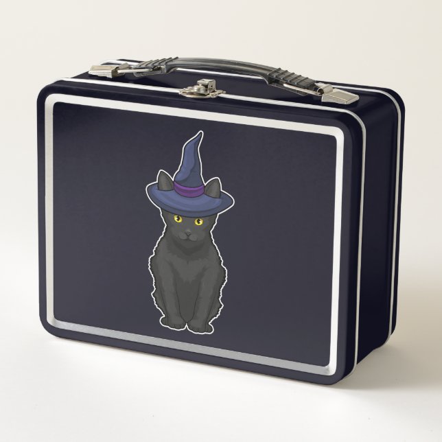 Cat Witch Metall Brotdose (Vorderseite)