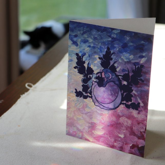 Cat Witch Moon Goddess Wiccan Cat Person Card Karte (Von Creator hochgeladen)