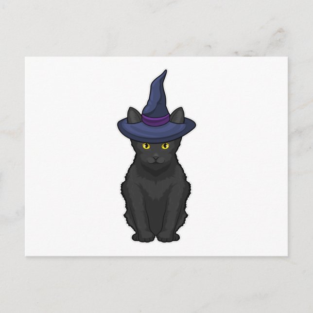 Cat Witch Postkarte (Vorderseite)