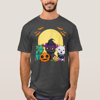 Cat Witch Zombie Vampire Lazy Halloween Kostüm Cu T-Shirt