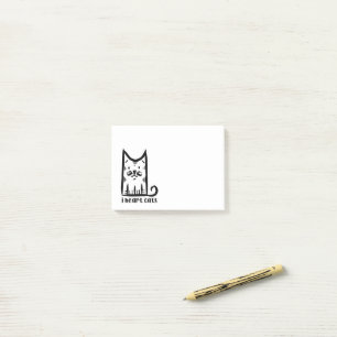 Cat with a Stylish Moustache, i heart cats Post-it Klebezettel
