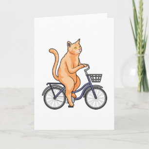 Cat with Bicycle Karte