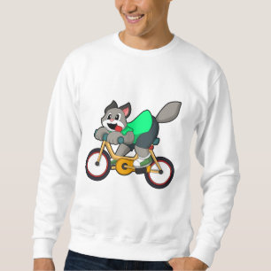 Cat with Bicycle Sweatshirt