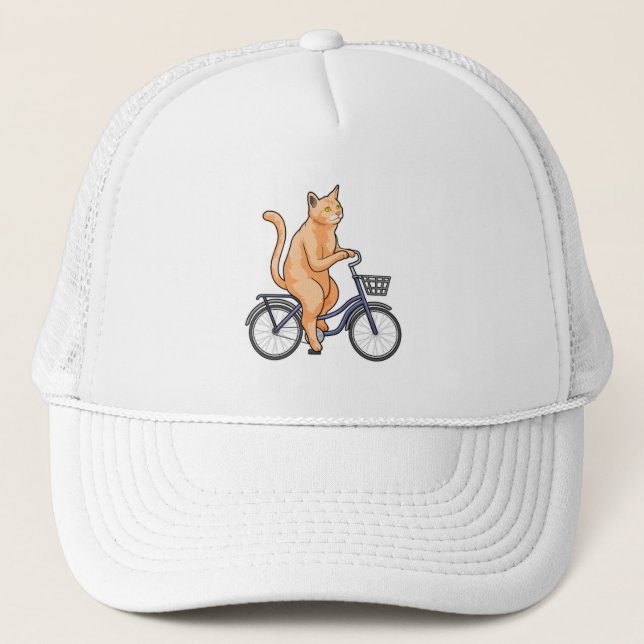 Cat with Bicycle Truckerkappe (Vorderseite)
