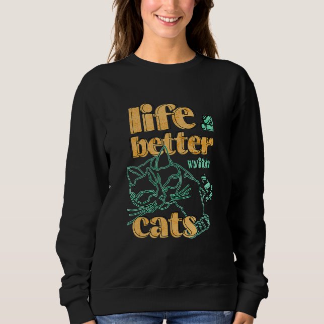 Cat  with Cats for Men Women Cat Sweatshirt (Vorderseite)