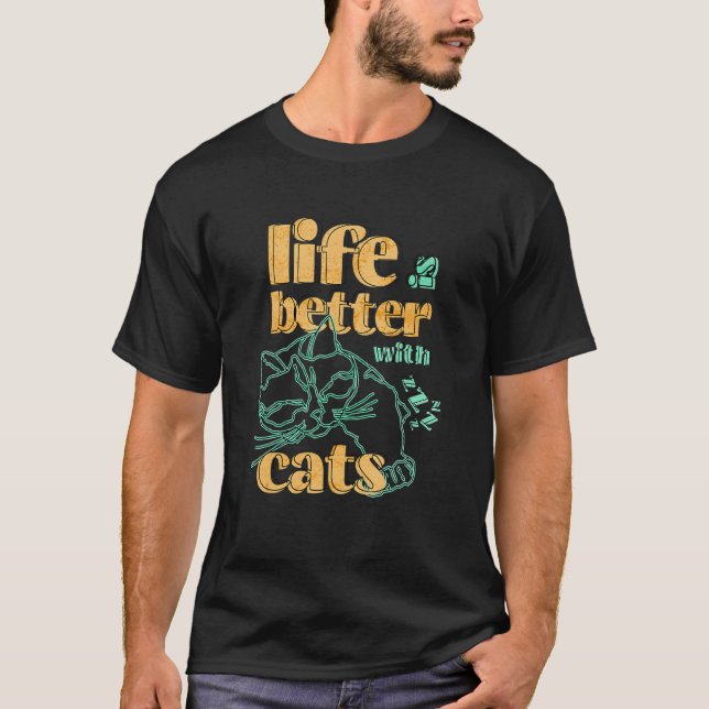 Cat  with Cats for Men Women Cat T-Shirt (Vorderseite)
