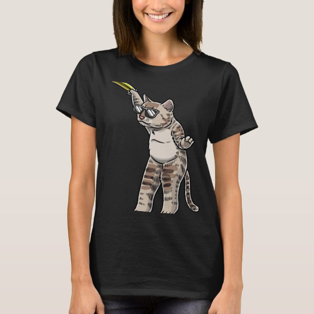 Cat With Frisbee Disc Frisbee Player Thrower Disc  T-Shirt (Vorderseite)