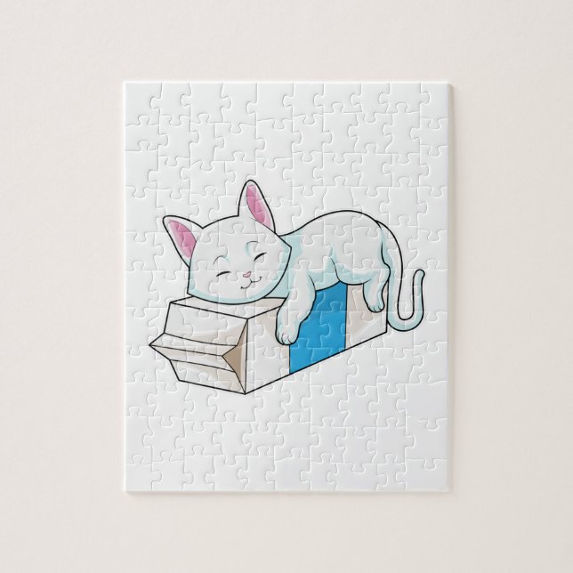 Cat with Milk Puzzle (Vertikal)