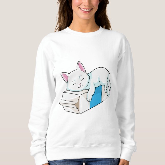 Cat with Milk Sweatshirt (Vorderseite)