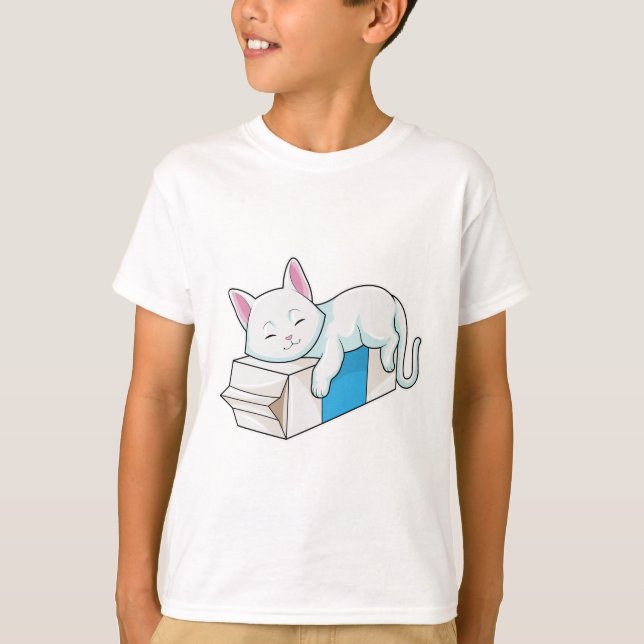 Cat with Milk T-Shirt (Vorderseite)