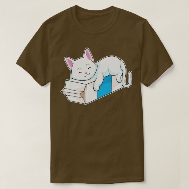 Cat with Milk T-Shirt (Design vorne)