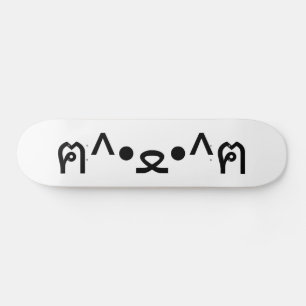 Cat With Paws Emoticon ฅ^•ﻌ•^ฅ Japanese Kaomoji Skateboard
