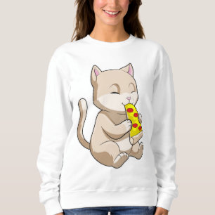 Cat with Pizza Sweatshirt