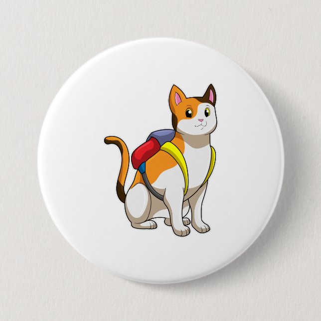 Cat with Satchel Button (Vorderseite)