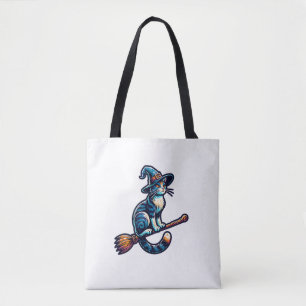Cat Wizard Halloween Hexe Mystical Cat Lovers Hal