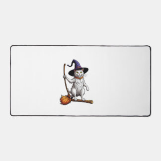 Cat Wizard Halloween Witch Mystical Cat Lovers Lon Schreibtischunterlage
