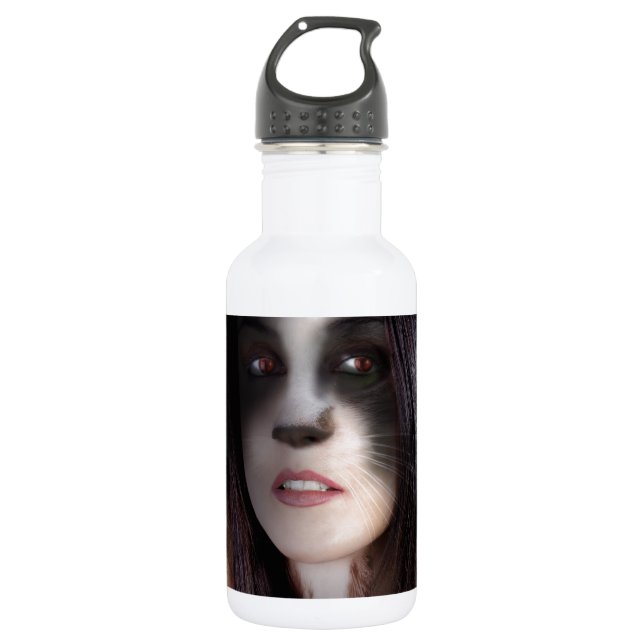Cat Woman Art Work Trinkflasche (Vorderseite)