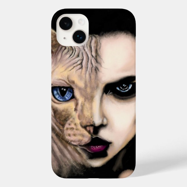 Cat Woman iPhone Case (Rückseite)