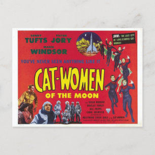 "Cat Women of the Moon" klassisches SF-Poster-Post Postkarte