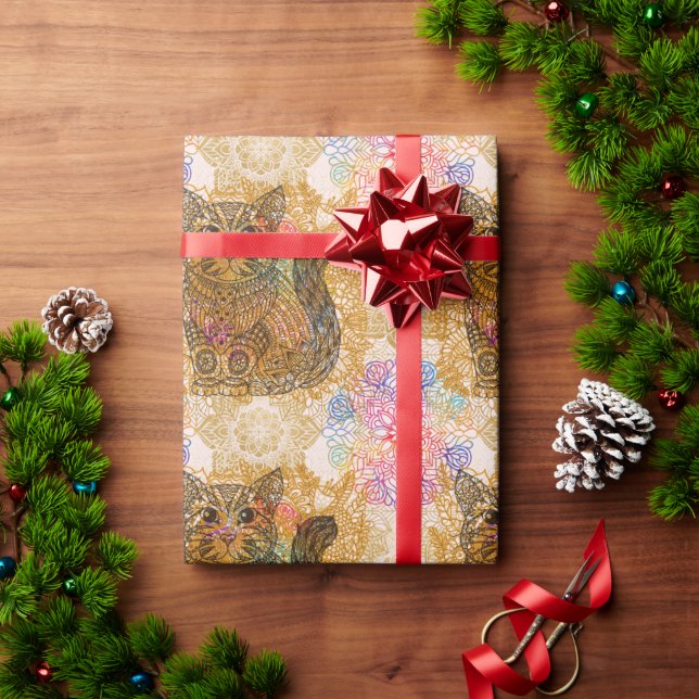 Cat Wrapping Paper Geschenkpapier (Feiertagsgeschenk)