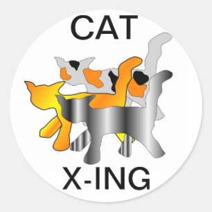 CAT X-STICKER RUNDER AUFKLEBER