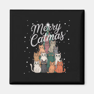 Cat Xmas Tree Cats Weihnachtsbaum Heiraten Catmas Magnet