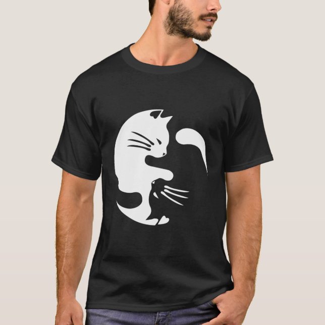 Cat Yin Yang Peace Loaded interconnection T-Shirt (Vorderseite)