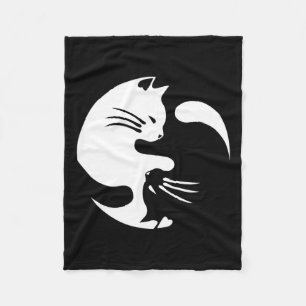 Cat Yin Yang Peace Loving Geschenkidee Fleecedecke