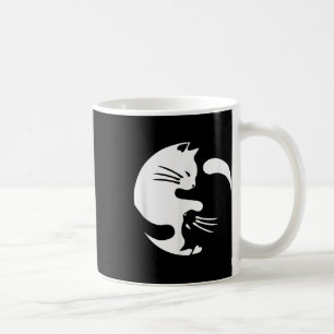 Cat Yin Yang Peace Loving Geschenkidee Kaffeetasse