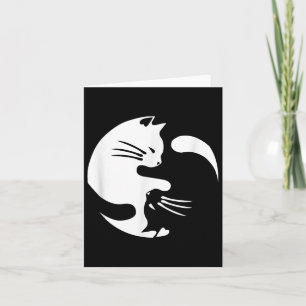 Cat Yin Yang Peace Loving Geschenkidee Karte