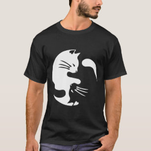 Cat Yin Yang Peace Loving Geschenkidee T-Shirt