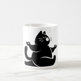 *Cat Yoga #2 Digitale Kunst Kaffeetasse