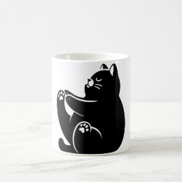 *Cat Yoga #5 Digitale Kunst Kaffeetasse