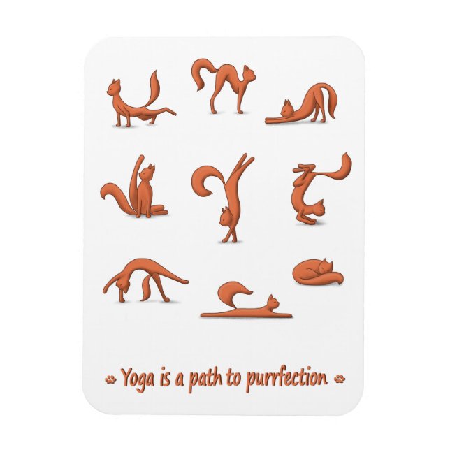 Cat Yoga Magnet (Vertikal)