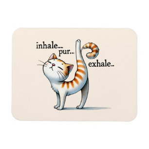 Cat Yoga Pose - Inhalieren - Pur - Exhale Magnet